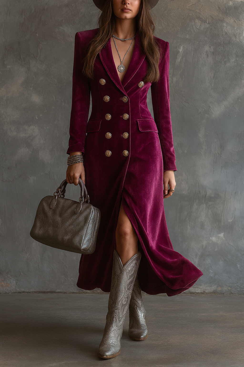 Edith Model Victoria Victoria | Luxe Velvet Blazer Dress – Edith & Mae