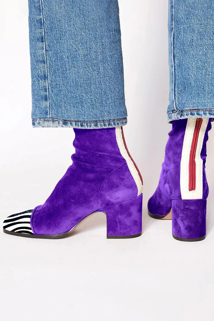 Aurélie | Bold Printed Ankle Boots