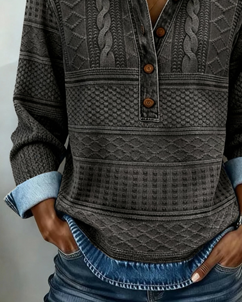 Elena | Modern Half-Zip Sweatshirt