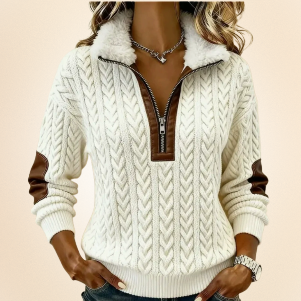 Helen – Classic Half-Zip Jumper