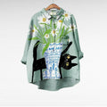 MOREAU LYON | FLOWERED CAT BLOUSE FOR WOMEN