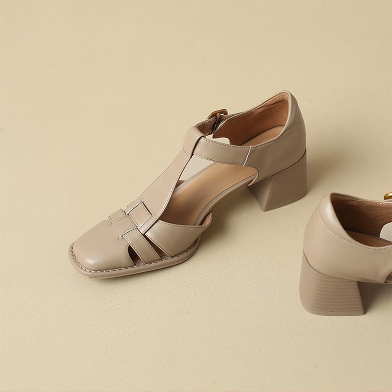 Michela Square-Toe Sandal Collection