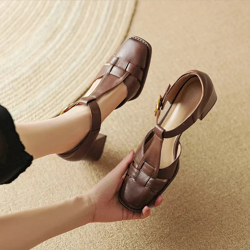 Michela Square-Toe Sandal Collection