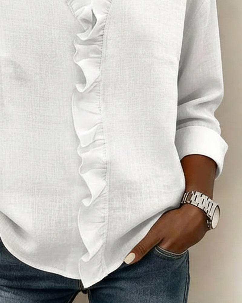Alena | Ruffled Blouse V-Neck