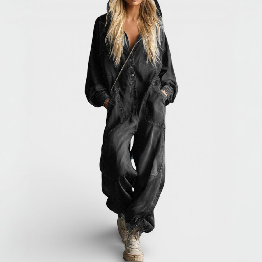 Betty - Long-Sleeved Jumpsuit with Hood