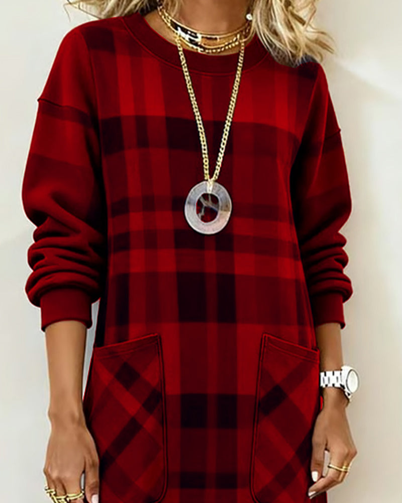 Kathrine | Elegant Plaid Dress