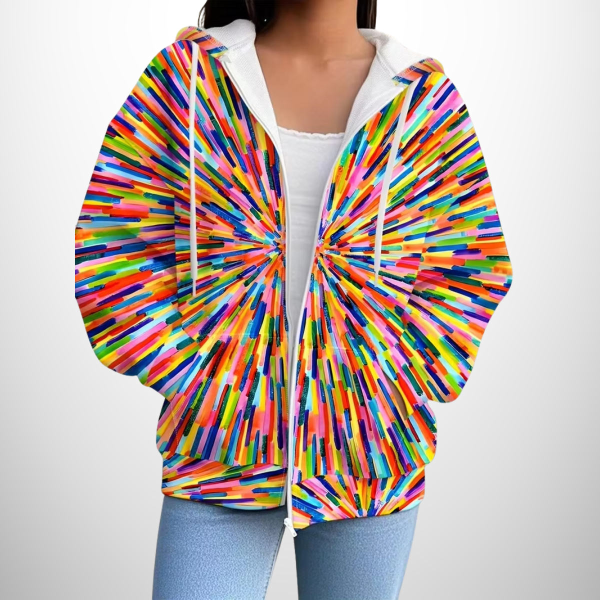 Amelia | Colourful Patchwork Hoodie
