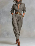 Megan | Linen-Cotton Blend Jumpsuit