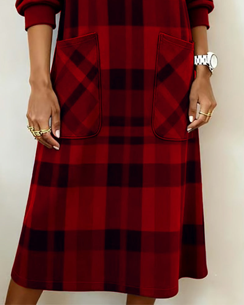 Kathrine | Elegant Plaid Dress