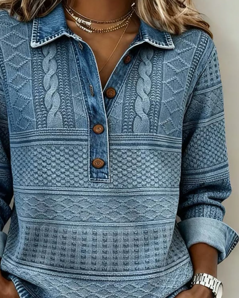 Elena | Modern Half-Zip Sweatshirt