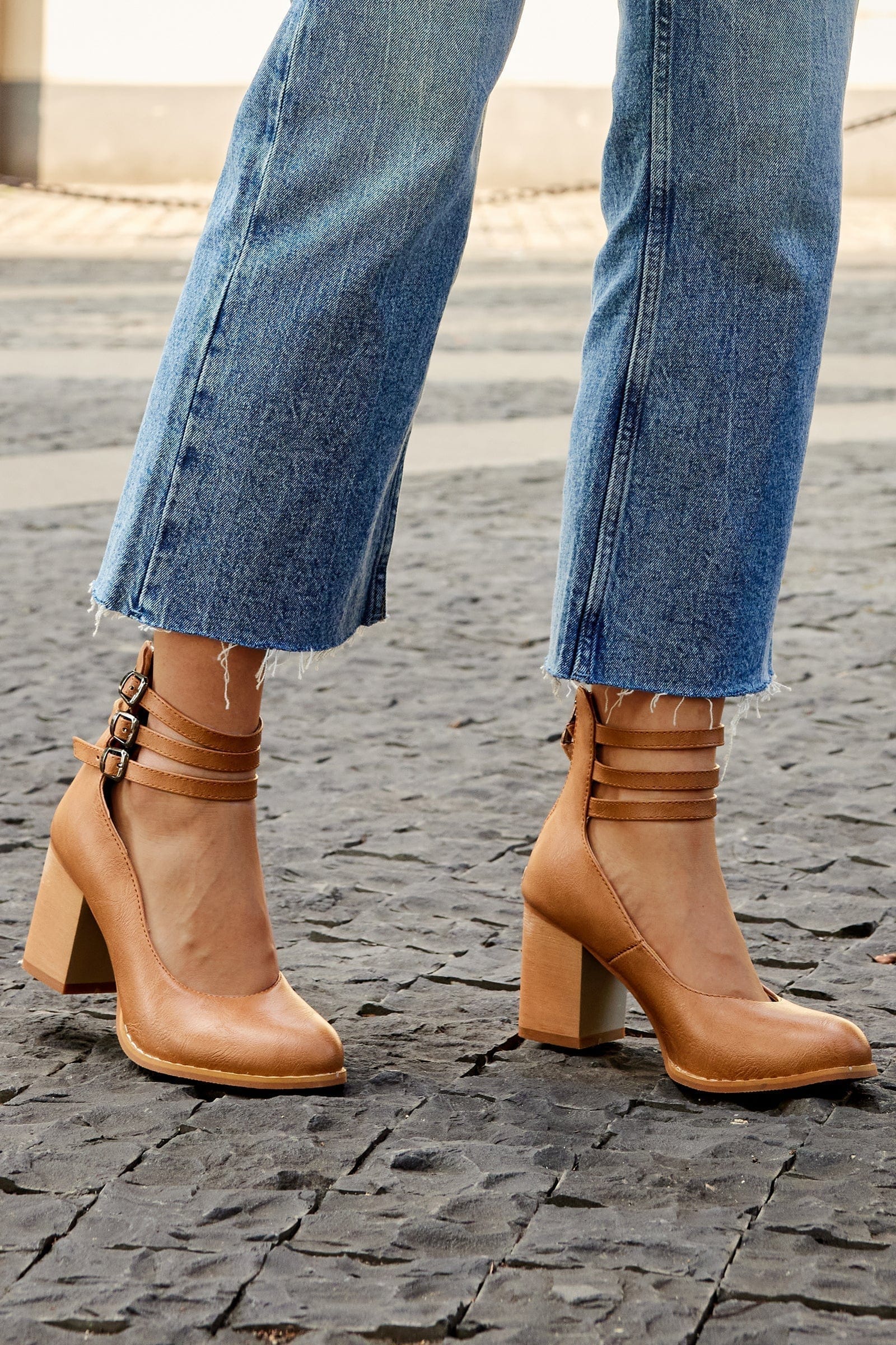 Ariana | Triple-Buckle High Heels
