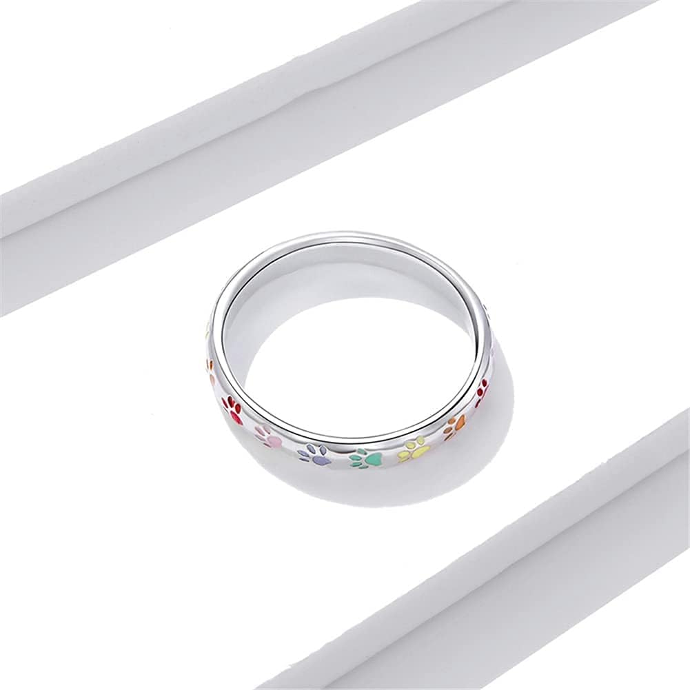 Paw Print Sterling Silver Ring