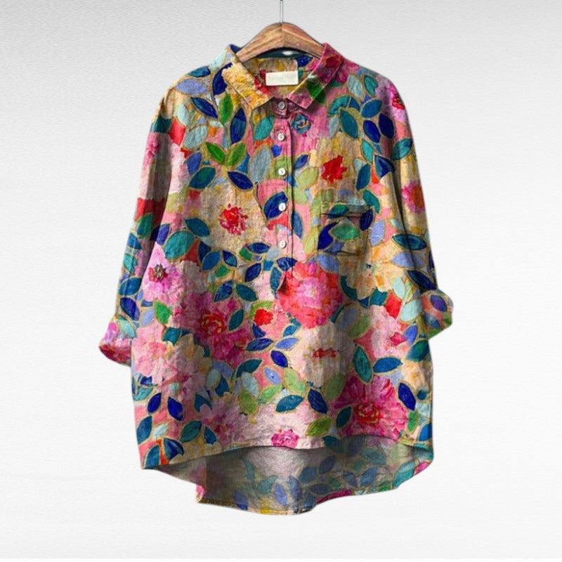 MOREAU LYON | FLORAL ARTISTIC BLOUSE FOR WOMEN