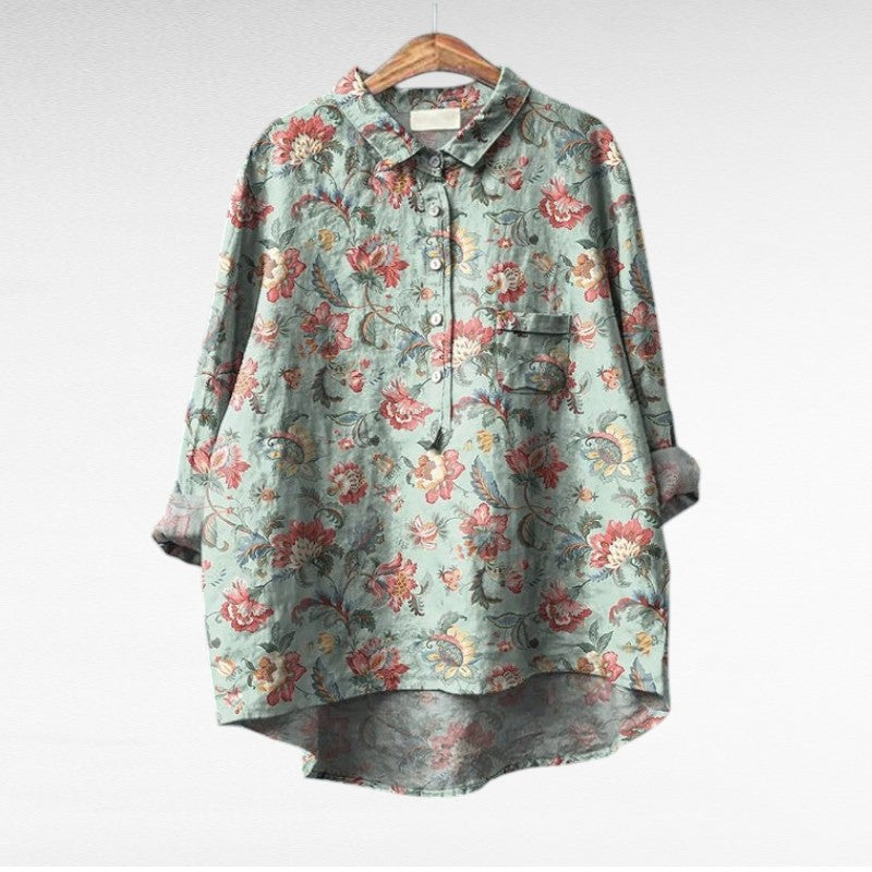 MOREAU LYON | FLORAL ARTISTIC BLOUSE FOR WOMEN
