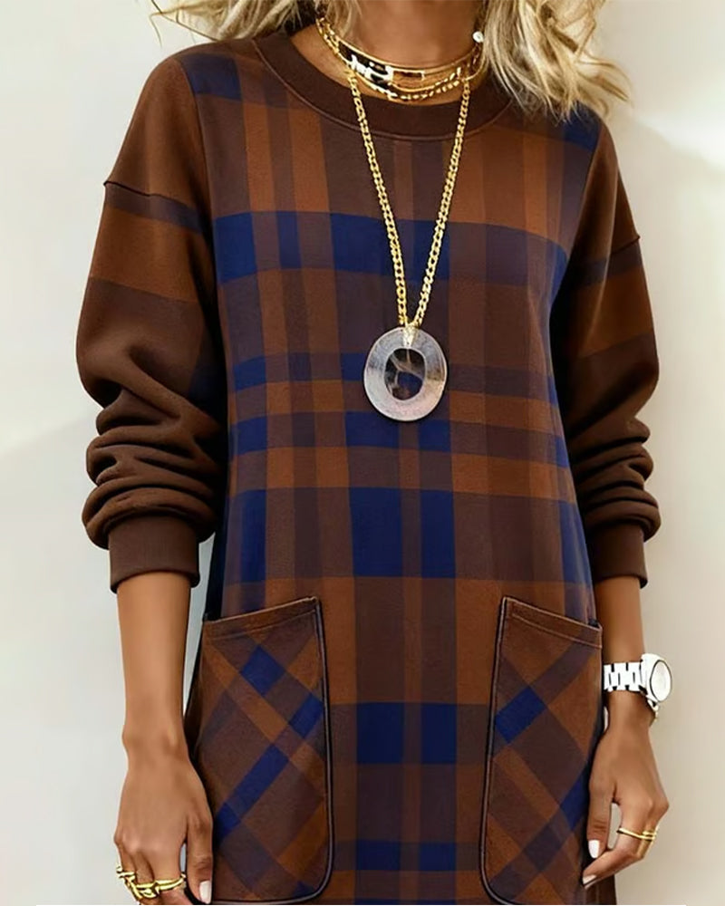 Kathrine | Elegant Plaid Dress