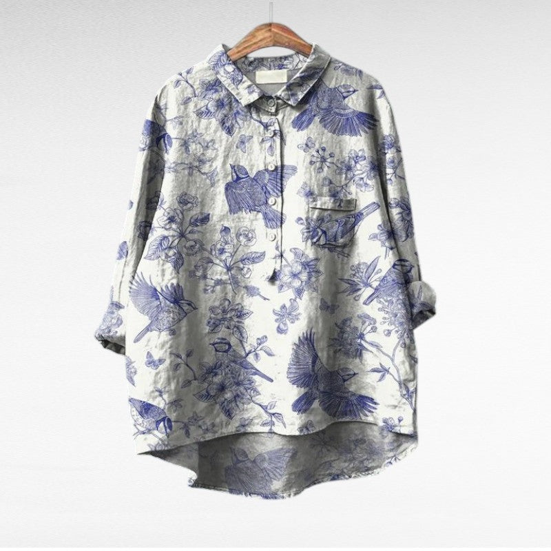 MOREAU LYON | FLORAL ARTISTIC BLOUSE FOR WOMEN