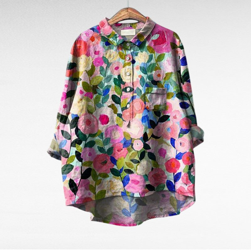 MOREAU LYON | FLORAL ARTISTIC BLOUSE FOR WOMEN