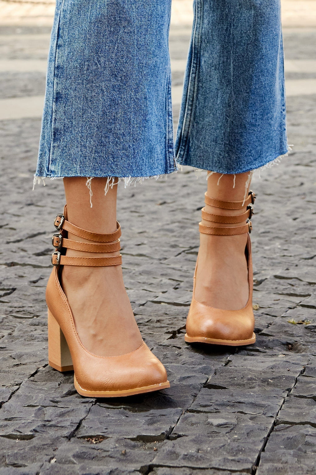 Ariana | Triple-Buckle High Heels