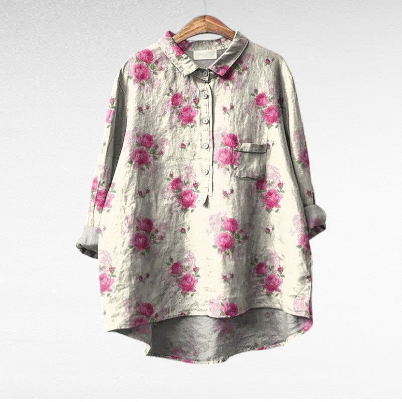 MOREAU LYON | FLORAL ARTISTIC BLOUSE FOR WOMEN
