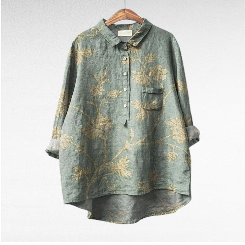 MOREAU LYON | FLORAL ARTISTIC BLOUSE FOR WOMEN