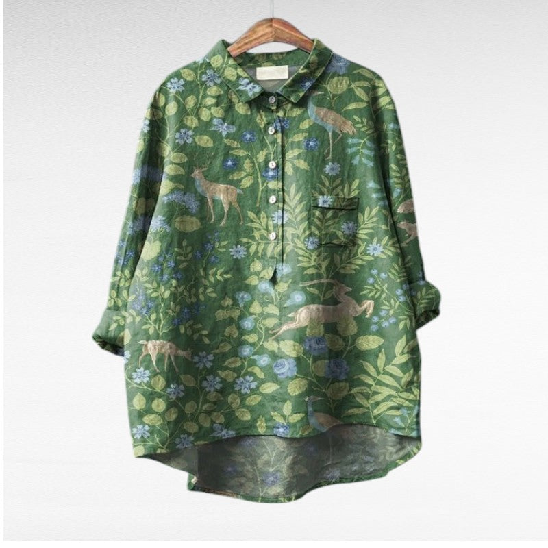 MOREAU LYON | FLORAL ARTISTIC BLOUSE FOR WOMEN