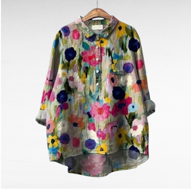 MOREAU LYON | FLORAL ARTISTIC BLOUSE FOR WOMEN