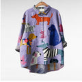 MOREAU LYON | WOMEN'S DOG PATTERN BLOUSE