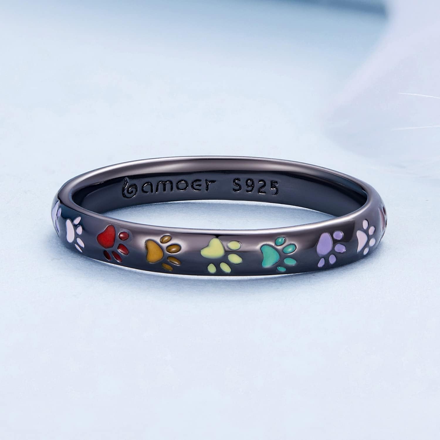 Paw Print Sterling Silver Ring