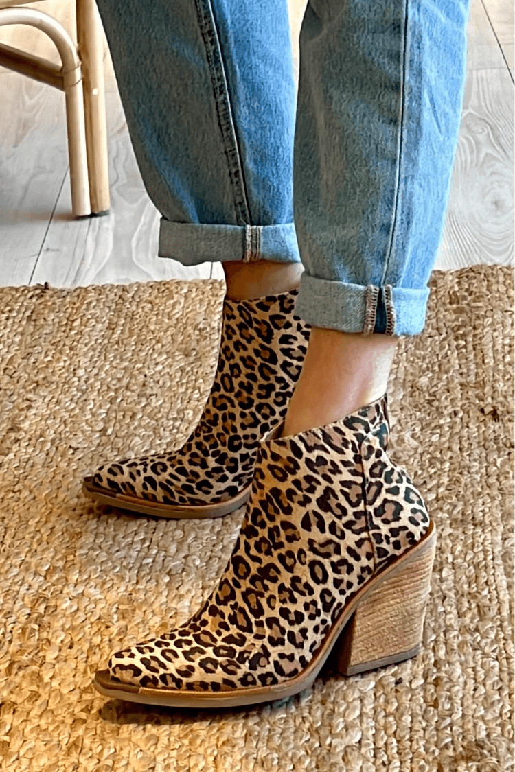 Camille | Leopard Print Ankle Boots