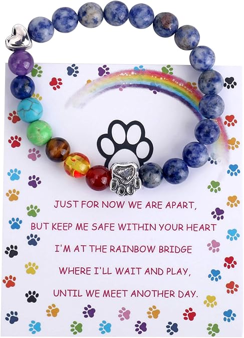 Colorful Rainbow Bridge Remembrance Bracelet