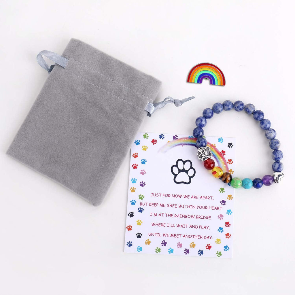 Colorful Rainbow Bridge Remembrance Bracelet