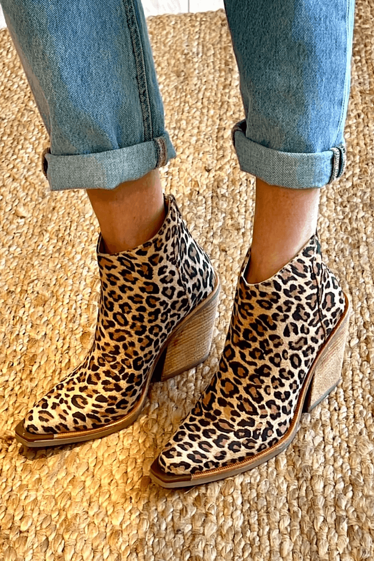 Camille | Leopard Print Ankle Boots