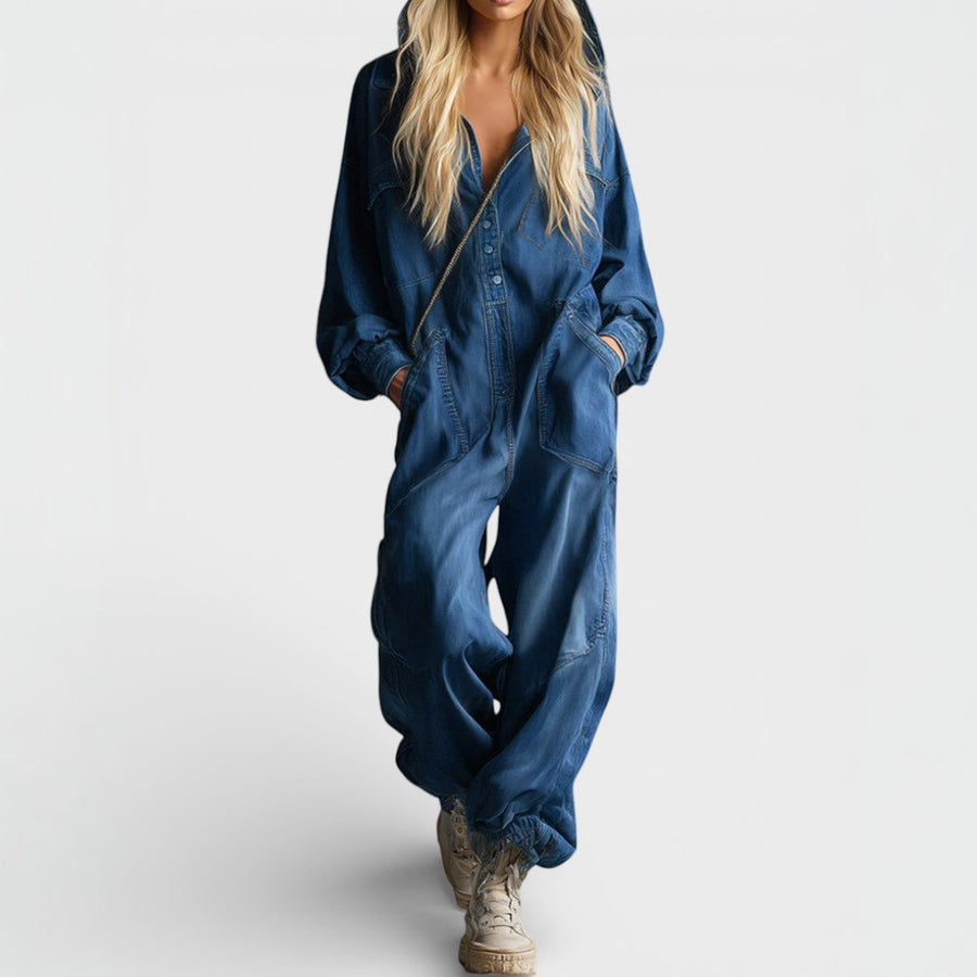 Betty - Long-Sleeved Jumpsuit with Hood