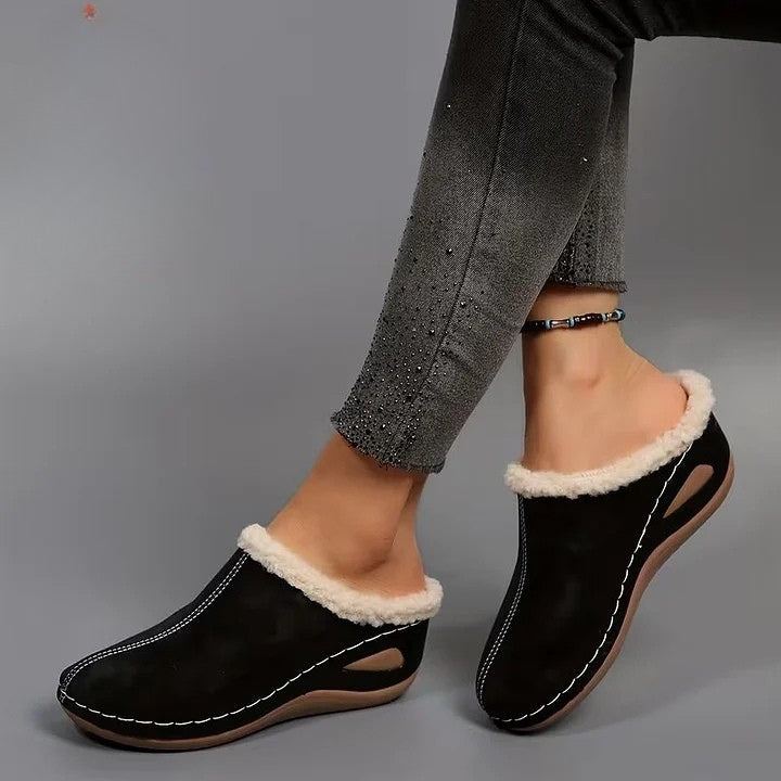Nova – Fur-Lined Slip-On Sandals