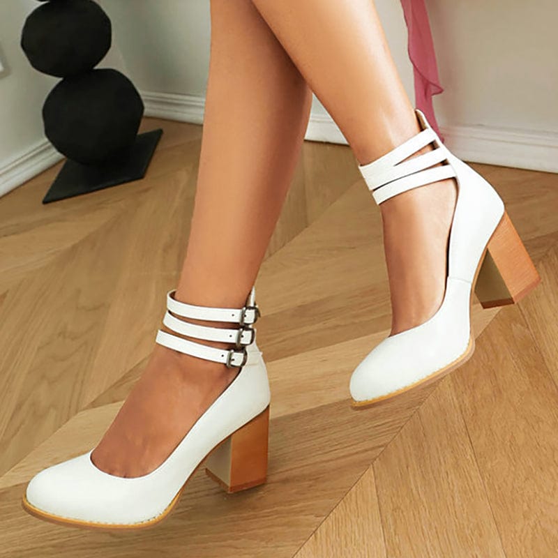 Ariana | Triple-Buckle High Heels