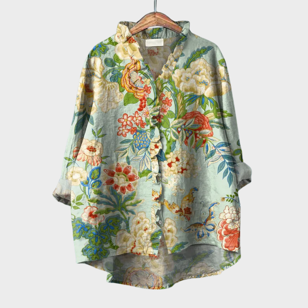 MOREAU LYON | ORNAMENTAL FLOWER BLOUSE FOR WOMEN