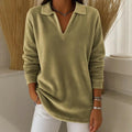 Amelia | Soft Touch Collared V-Neck Jumper