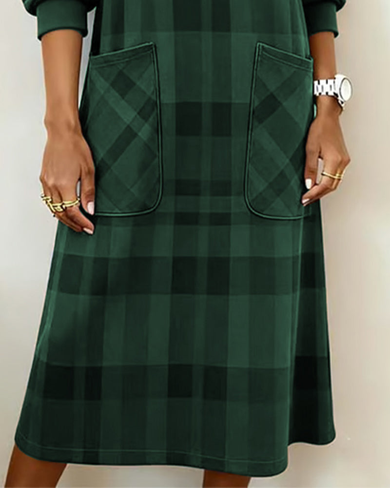 Kathrine | Elegant Plaid Dress