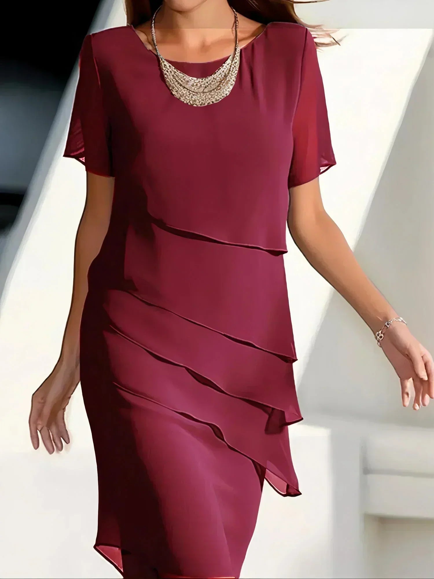 Anastasia | Luxurious Midi Dress with Layers