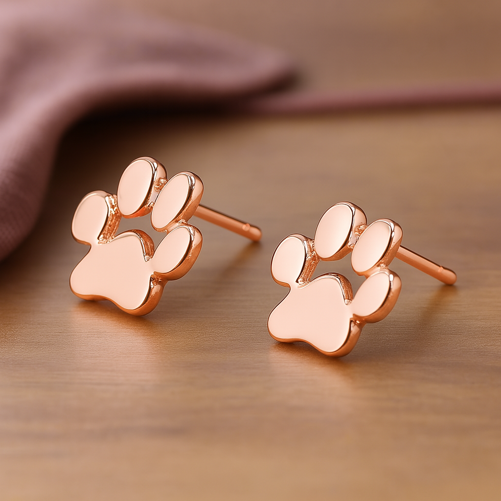 Allergy-Friendly Paw Print Earrings