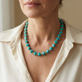 Turquoise Bead & Gold Accent Necklace
