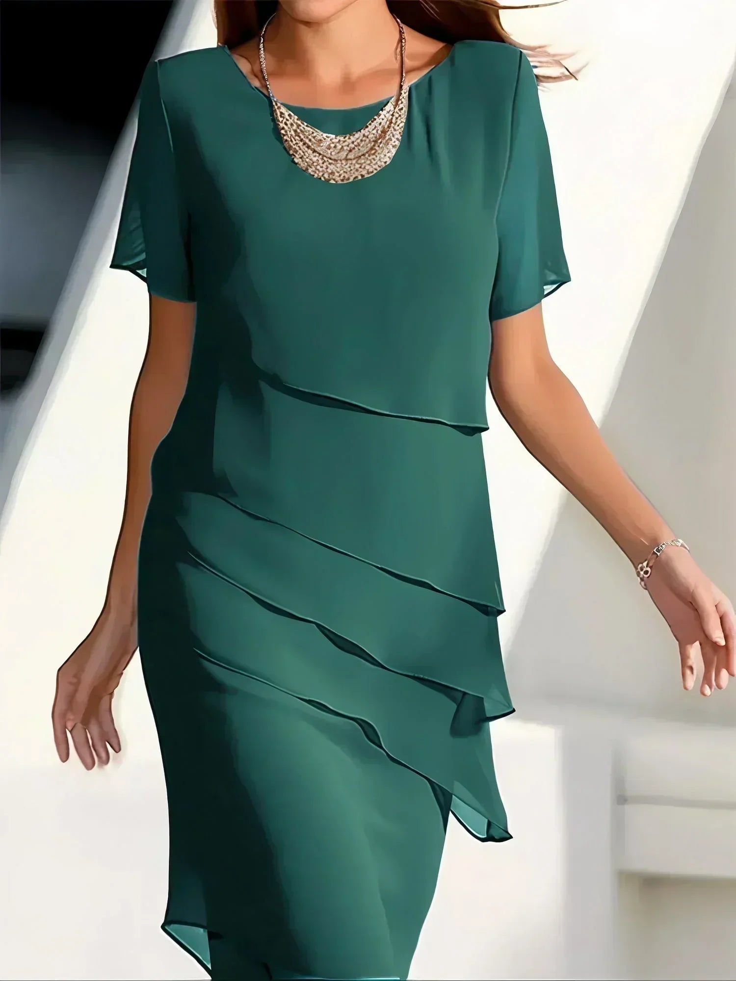 Anastasia | Luxurious Midi Dress with Layers