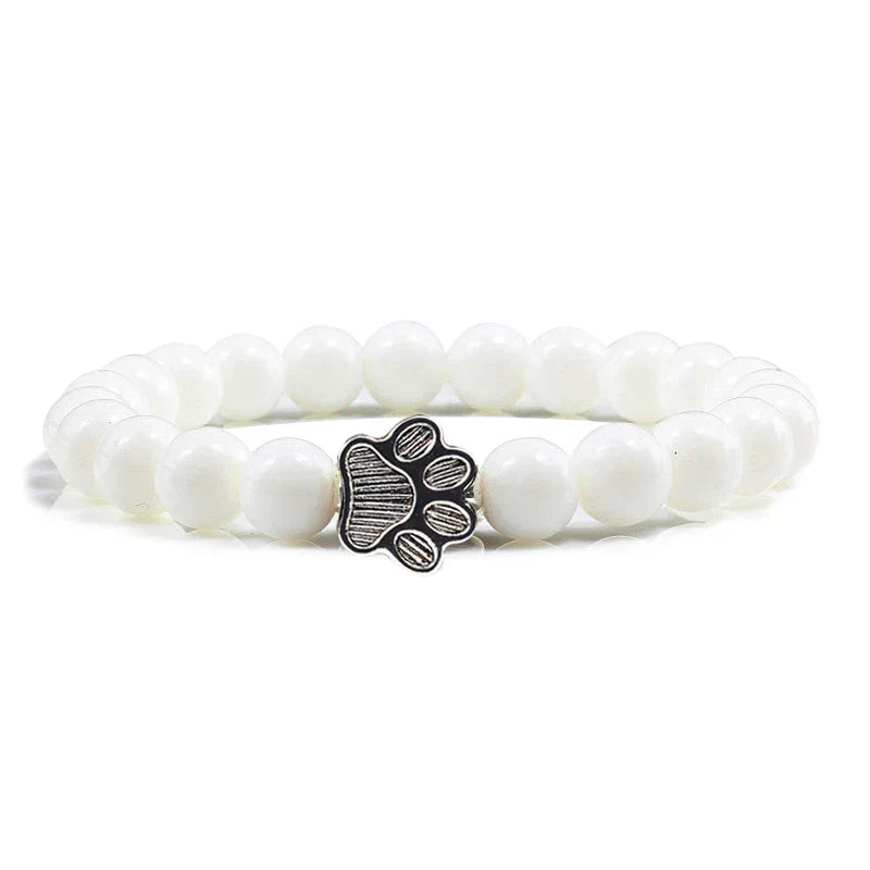 Paw Print Bracelet Adorned with Beads