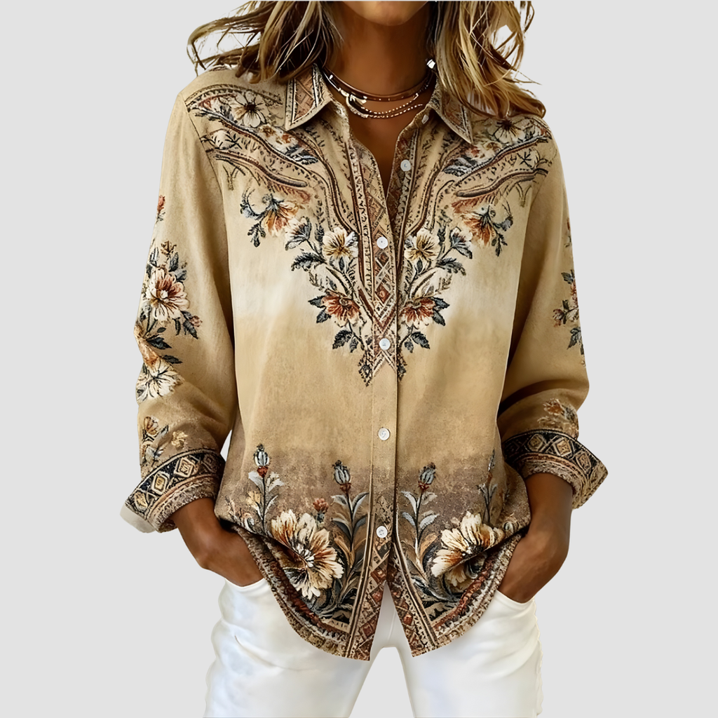 Amara | Boho Embroidered Shirt