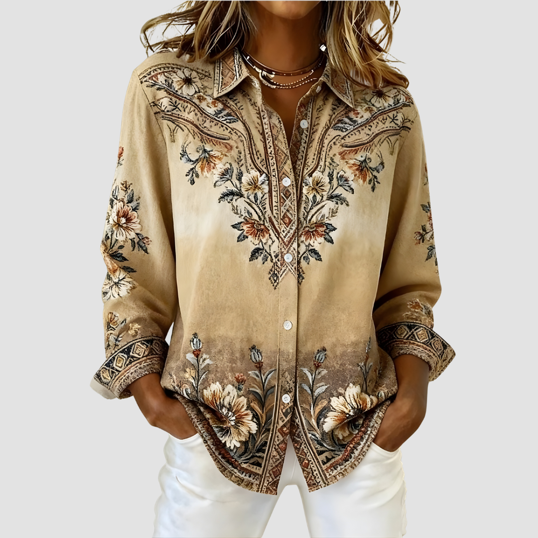Amara | Boho Embroidered Shirt