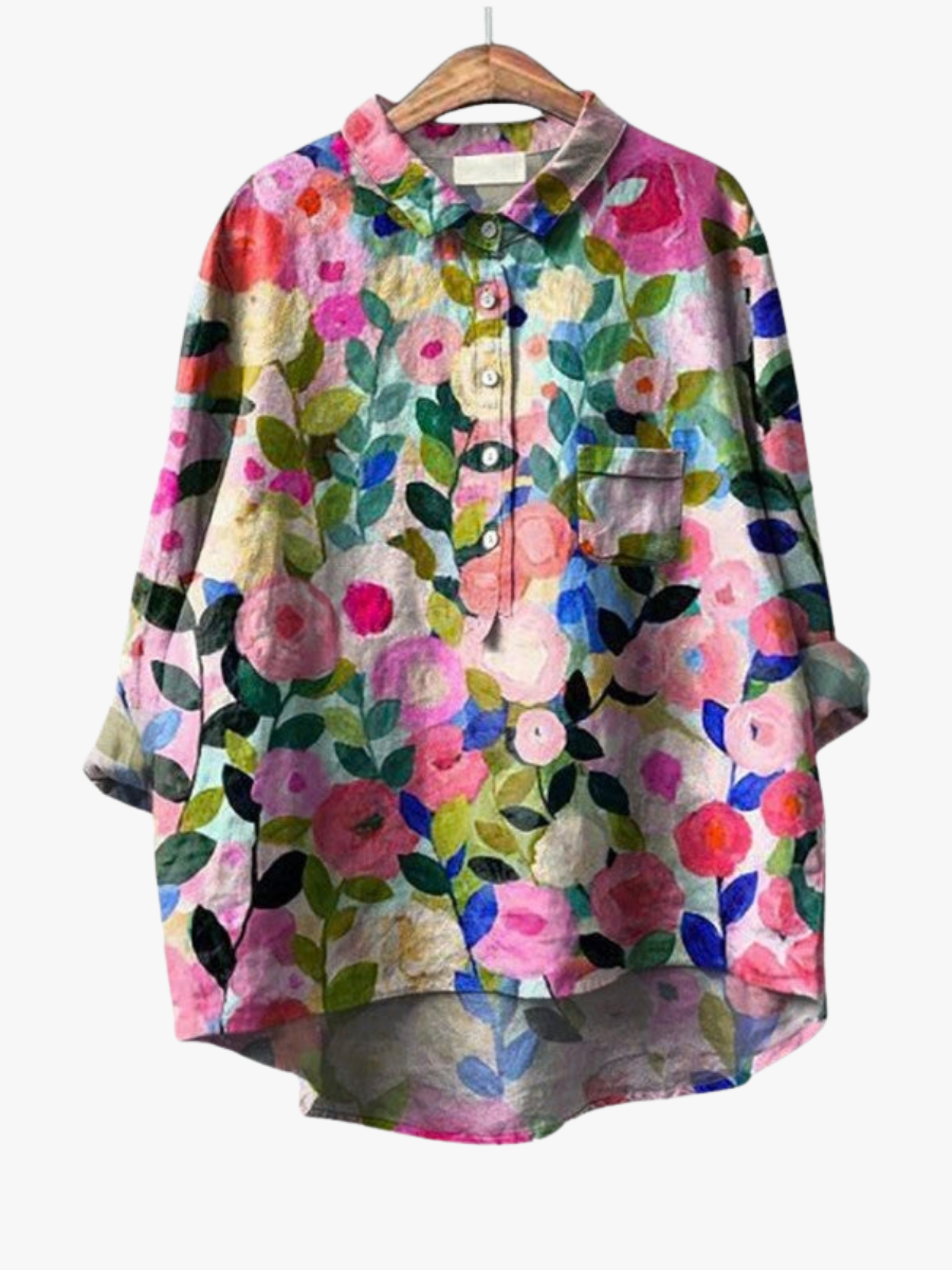 MOREAU LYON | FLORAL ARTISTIC BLOUSE FOR WOMEN