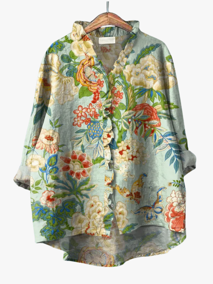 MOREAU LYON | ORNAMENTAL FLOWER BLOUSE FOR WOMEN