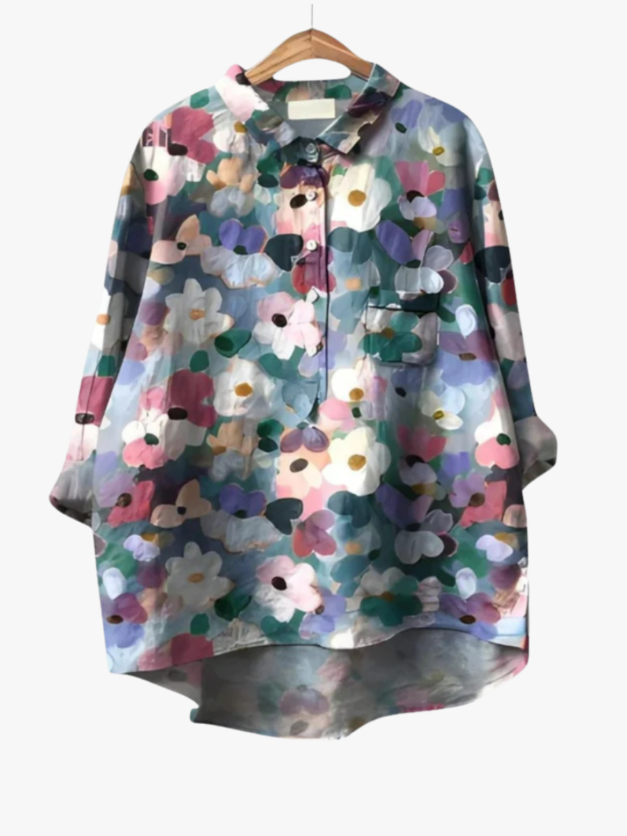MOREAU LYON | ARTISTIC FLORAL BLOUSE FOR WOMEN