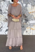 Nora Layered Dress - Grey
