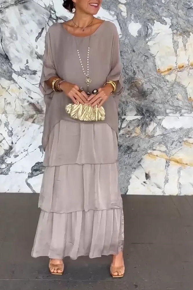 Nora Layered Dress - Grey